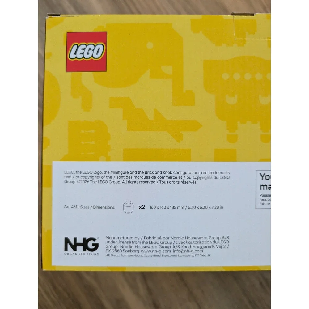 LEGO Halloween Storage Head Small Pumpkin Skull Organizer Bin 2 Pack Stackable